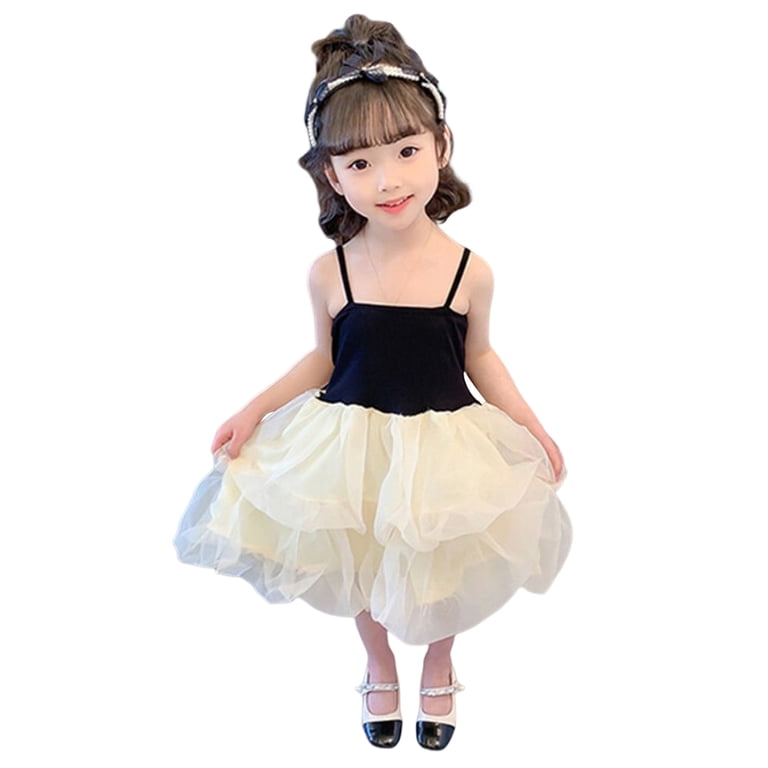 Toddler Baby Girls Tutu Dress Spaghetti Strap Sleeveless Ruffle Hem Summer  Cami Dress Kids Tulle Princess Birthday Party Dresses Formal Gowns -  Walmart.com
