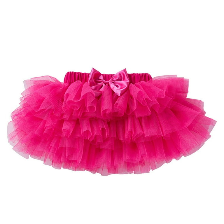 Toddler Baby Girls Tutu Skirt,Cute Rainbow Net Yarn Bow Puffy