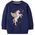 thumbnail image 1 of Toddler Baby Girls Unicorn Sweatshirts Casual Pullover Crewneck Winter Long Sleeve Tops Shirts Clothes 3t, 1 of 4