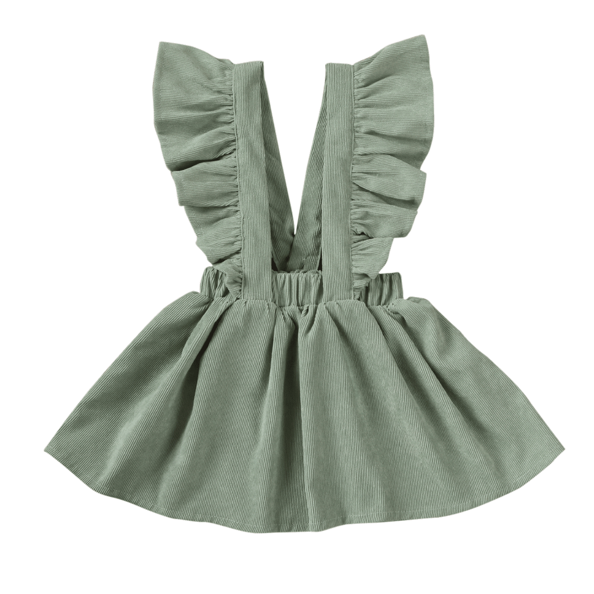 Toddler Baby Girls Velvet Suspender Strap Skirt Overalls Infant Ruffled Casual Dress Outfit