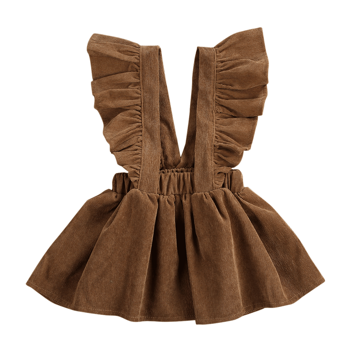 Toddler Baby Girls Velvet Suspender Strap Skirt Overalls Infant Ruffled Casual Dress Outfit