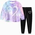 thumbnail image 1 of Toddler Baby Girls Winter Clothing Sets 2T 3T 4T 5T 6T 7T 8T Girl Clothes Long Sleeve Toddler Girls Clothes Tie-Dye Hoodie and Girls Leggings 2 Piece Fall Outfits Light Purple Size 3-4 Years, 1 of 9
