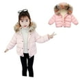 thumbnail image 1 of Toddler Baby Girls Winter Coat,Baby Girls Puffer Coat Hooded Jacket Zipper Windproof Jacket Outwear for Toddler Baby Child Down Jacket Baby Girl Clothes Winter, 1 of 5