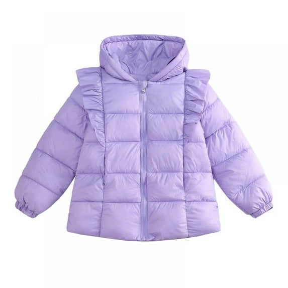 Toddler Baby Girls Winter Fleece Jacket Little Girls Warm Hooded Outwear Coat for 1-6 Years