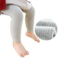 thumbnail image 1 of Toddler Baby Girls Winter Fleece Lined Leggings Cotton Knit Thick Warm Comfy Tights Basic Solid Stretchy Stockings Pants, 1 of 5