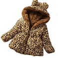 thumbnail image 1 of Toddler Baby Girls Winter Warm Hooded Coat Leopard Outerwea Kids Jacket Clothes, 1 of 7