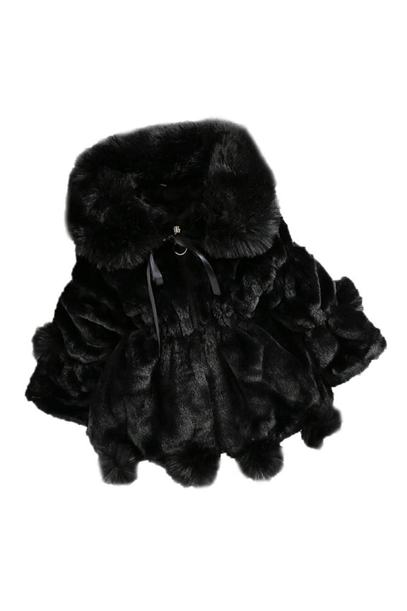 Toddler Baby Girls Winter Warm Thick Solid Long Sleeve Clothes Coat Jacket Kids Girl Clothes for 1 to 6 Years