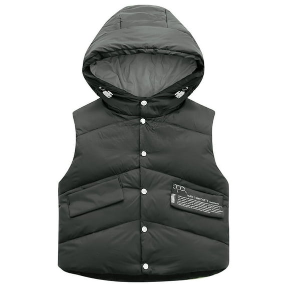 Toddler Baby Girls Winter Windproof Coat Hooded Warm Outwear Waistcoat