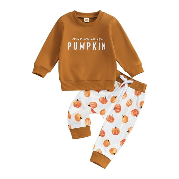 Toddler Baby Halloween Costumes Outfit 6M 12M 18M 24M 3Y Boy Girl Pullover Long Sleeve Sweatshirt Pants Set Fall Clothes
