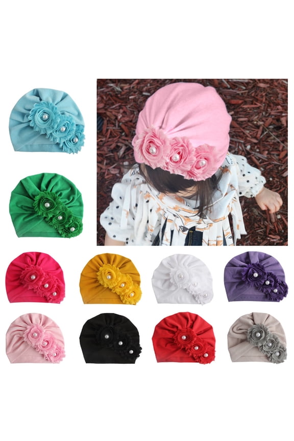 Toddler Baby Headbands Newborn Flowers Headband Elastic Hairband Infant Headwrap Headwear for Baby Girls Red