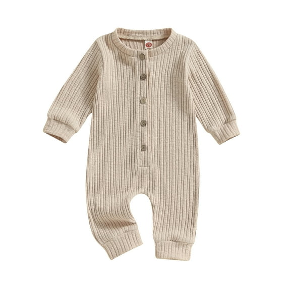 Toddler Baby Henry Rompers 3 6 9 12 18M Solid Color Long Sleeve Jumpsuit Pants for Newborn Infant Cute Fall Clothes