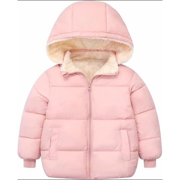 Toddler Baby Hooded Jacket Boys Girls Kids Thicken Warm Winter Coat Outerwear 1-7T