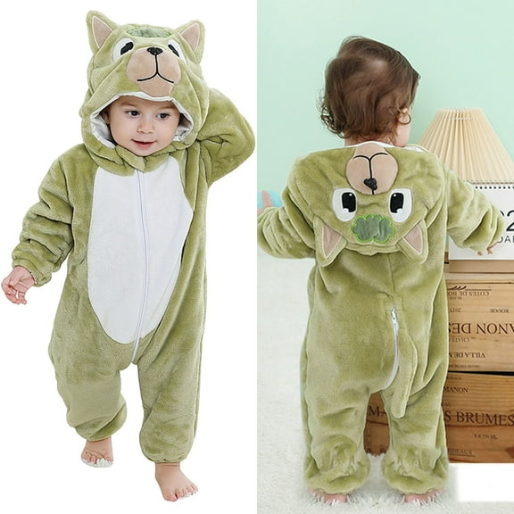 Toddler Baby Hooded Jumpsuit Toddler Animal Outfits Long Sleeve Outwear Toddler Halloween Outfit Toddler Onesie Outfit 2-3 Years
