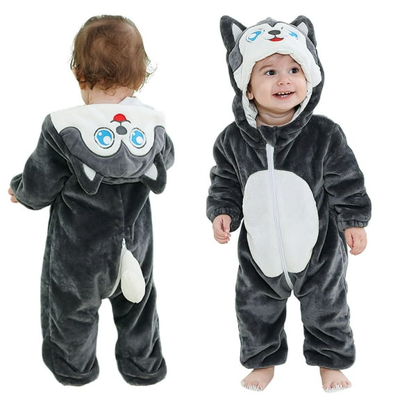 Toddler Baby Hooded Romper Cartoon Animal Outfit Baby Bodysuit Long Sleeve Halloween Outfits Toddler Clothes 2-3 Years