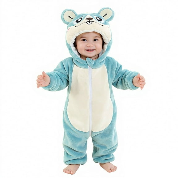 Toddler Baby Hooded Romper Unisex Toddler Romper Long Sleeve Romper Baby Christmas Outfit Clothes 2-3 Years