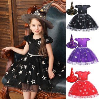 Zcfzjw Toddler Kids Halloween Fancy Dress Up Costumes Clothes 2023 Trendy Cute Baby Girls Cosplay Party Princess Dress Outfits with Head Wear Set Z09