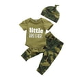 thumbnail image 1 of Toddler Baby Kids Boys Clothes Set Big/Little Brother Outfit Romper Tops+Pants Leggings Camouflage Suit, 1 of 6