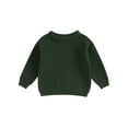 thumbnail image 1 of Toddler Baby Kids Boys Girls Autumn Sweater, 0 3 6 9 12 18 24 Months 2T 3T 4T 5T Solid Color Knit Long Sleeve Round Neck Knitwear Pullover Winter Sweatshirt, 1 of 9