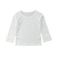 thumbnail image 1 of Toddler Baby Kids Girl Cotton Long Sleeve Solid Tee Tops T-Shirt Clothes, 1 of 6