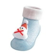thumbnail image 1 of Generic Toddler Baby Kids Girls Boys Christmas 3D Slipper Socks Shoes Prewalker Autumn Winter Clothes for Holiday Party Christmas（9-12 Months Blue）, 1 of 5