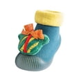 thumbnail image 1 of Generic Toddler Baby Kids Girls Boys Christmas 3D Slipper Socks Shoes Prewalker Autumn Winter Clothes for Holiday Party Christmas （9-12 Months Blue）, 1 of 4