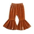 thumbnail image 1 of Toddler Baby Kids Girls Solid Flare Trousers Pants Casual Clothes Baby Girl Fall Outfits 3-4 Years, 1 of 7
