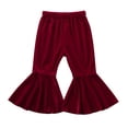 thumbnail image 1 of Toddler Baby Kids Girls Solid Flare Trousers Pants Casual Clothes Baby Girl Fall Outfits 6-12 Months, 1 of 2