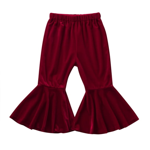 Toddler Baby Kids Girls Solid Flare Trousers Pants Casual Clothes Baby Girl Fall Outfits 6-12 Months