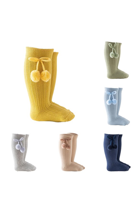Toddler Baby Kids Girls Solid Knee High Socks Stockings Mid Calf Length Sock Falls Creek