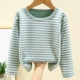 thumbnail image 1 of Toddler Baby Kids Winter Boys Girls Solid Color Stripe Long Sleeved Thickening Home Wear Clothes Top Long Night Shirts For Ladies Pink Blouse Girls Loose White Shirt, 1 of 3