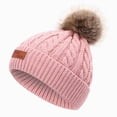 thumbnail image 1 of Toddler Baby Knit Hat Scarf Winter Warm Cap Set,1-11 Years,Pink Hat, 1 of 6