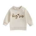 thumbnail image 1 of Toddler Baby Long-Sleeve Bodysuit Clothes Pullover Sweatshirt Romper Fall Winter Cute Sister Matching Outfits Romper Size 18-24 Months, 1 of 5