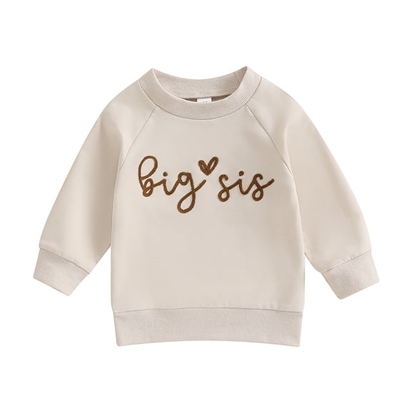 Toddler Baby Long-Sleeve Bodysuit Clothes Pullover Sweatshirt Romper Fall Winter Cute Sister Matching Outfits Romper Size 18-24 Months