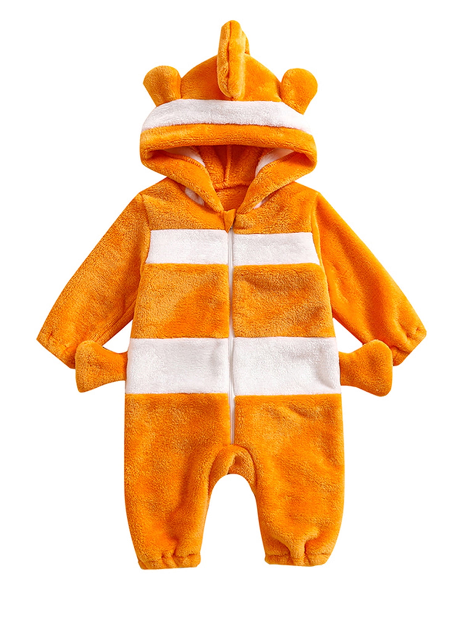 Toddler Baby Orange Fox Animal Costume Halloween Christmas Pajamas