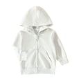 thumbnail image 1 of Toddler Baby Outwear Long Sleeve Hooded Pocket Zipper Solid Color Jacket Windproof Long Sleeve Coats for Girls Boys, 1 of 7