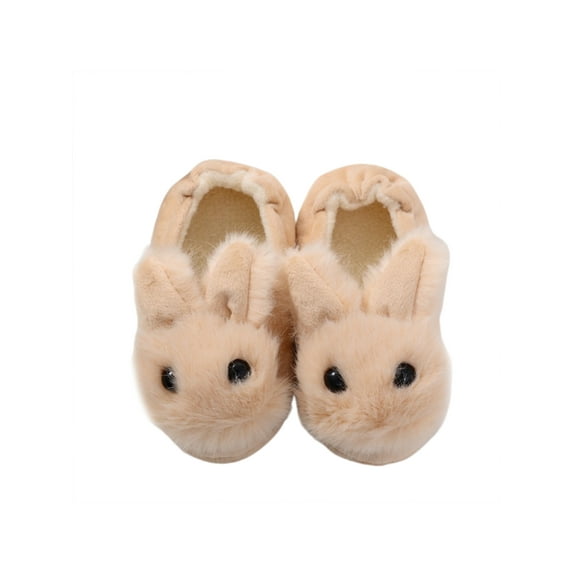 Toddler Baby Plush Slippers Soft Bunny Winter Warm House Bedroom Anti-Slip First Walkers