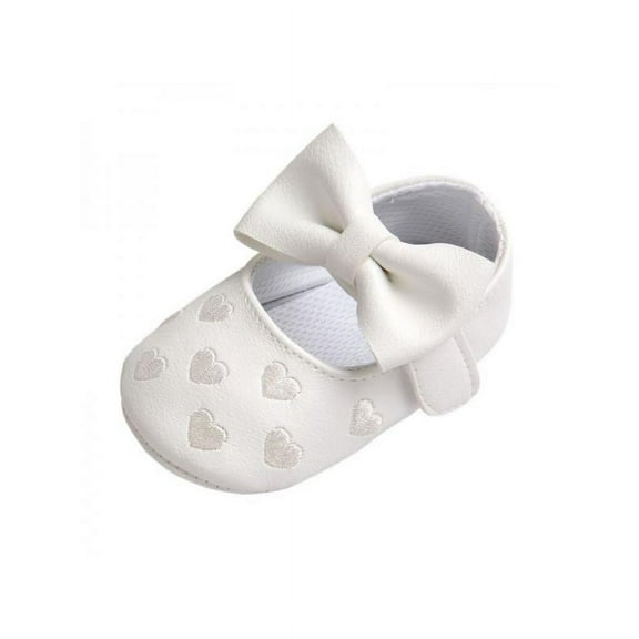 Toddler Baby Prewalker Shoes Girl Princess Bowknot Soft Sole Crib Shoes 0-18M