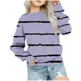 thumbnail image 1 of Toddler Baby Pullover Fleece Sweatshirt Girls Crewneck Oversized Sweatshirt Kids Fashion Long Sleeve Pullover Tops 1-12 Years Baby Hoodies Purples 7-8T, 1 of 5