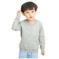 thumbnail image 1 of Toddler Baby Pullover Fleece Sweatshirt Winter Newborn Infant Baby Boys Girls Solid Fashion Loose Warm Tops Sweatshirt Clothes Baby Boy Sweaters Gray 100, 1 of 5