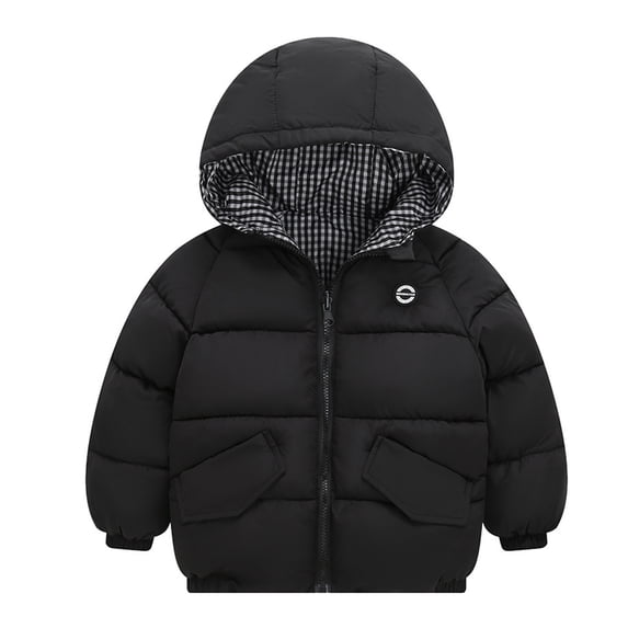 Toddler Baby Quilted Bubble Puffer Jacket Boys Girls Winter Coat Lightweight Hooded Down Coat Padded Jacket Outerwear