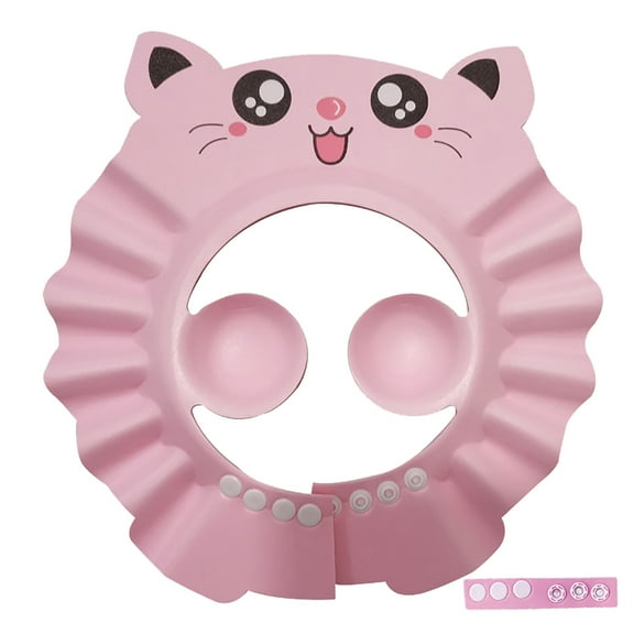 Toddler Baby Shampoo Cap Adjustable Bath Shield Visor Hat Kids Hair Washing Shampoo Shield Pink 0 Years-8 Years
