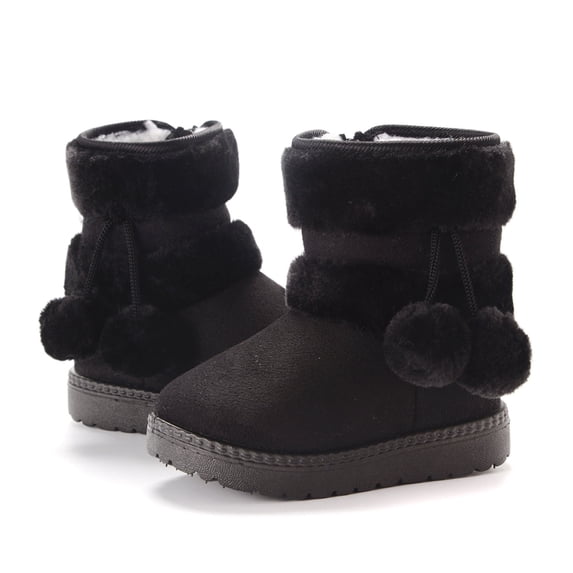 Toddler Baby Snow Boots Winter Shoes Boys Girls Cold Weather Baby Faux Fur Shoes