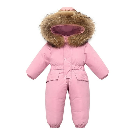 Toddler Baby Snow Suit, Unisex One Piece Snowsuit, Kids Boys Girls Winter Warm Waterproof Snow Jumpsuit Outdoor Snowboarding Ski Suits