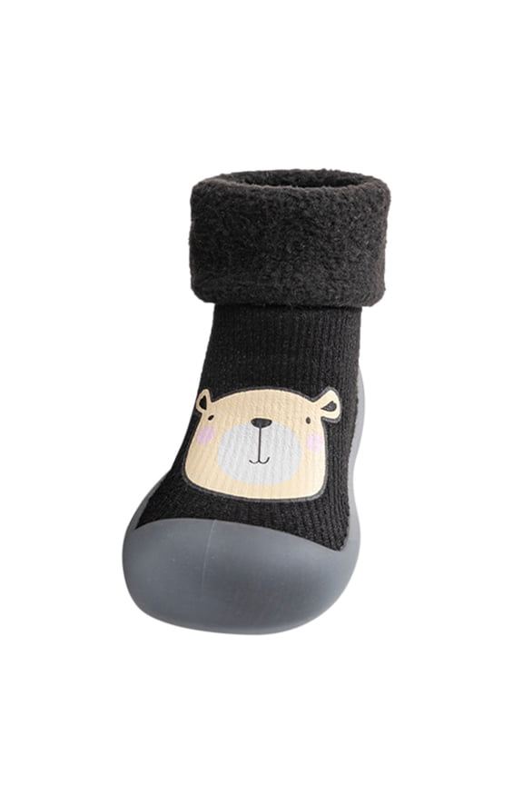 New Fashion Kids Baby Shoes Baby Toddler Girls Shoes Slipper Kids Knit Soft Stocking Sole Solid Rubber Socks Warm Boys Baby Shoes