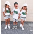 thumbnail image 1 of Toddler Baby St. Patrick's Day Clothes Girl Boy Green Letters Cotton T-Shirt Tops Denim Ripped Shorts Outfit 0-4T (White,12-18 Months), 1 of 7