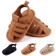 thumbnail image 1 of Toddler Baby Summer Soft Bottom Casual Sandals Bowknot Embroidery Cute Princess Shoes Black qILAKOG Size 6 Months, 1 of 8