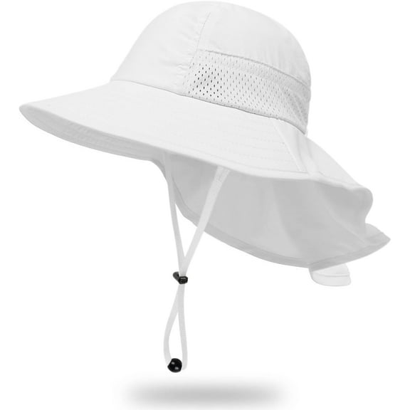 Toddler Baby Sun Hat Kids Summer UPF 50  for Boys Girls Adjustable Beach Hats with Bucket Wide Brim Age 1-7 Years