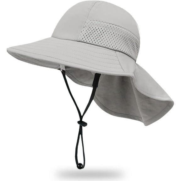 Toddler Baby Sun Hat Kids Summer UPF 50  for Boys Girls Adjustable Beach Hats with Bucket Wide Brim Age 1-7 Years