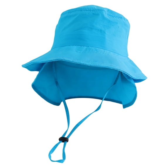 Toddler Baby Sun Hat Solid Color Unisex Kids Summer For Boys Girls Adjustable Beach Hats Sun Hat UPF 50+ Quick Dry Adjustable Bucket Hat Windproof Beach Fishing Safari Hat for Boys Girls