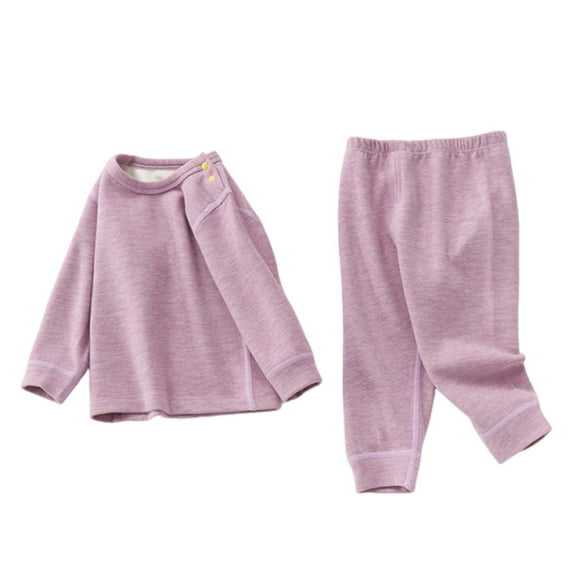 Toddler Baby Thermal Underwear Set Infant Boys Girls Soft Warm Top and Long Johns Winter Base Layer Top and Bottom